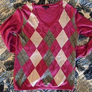 Argyle V-neck Sweater
